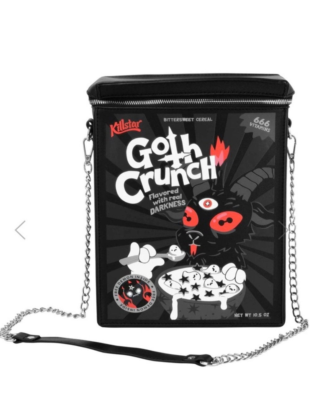 Killstar Goth Crunch Cereal Box Backpack Crossbody Bag